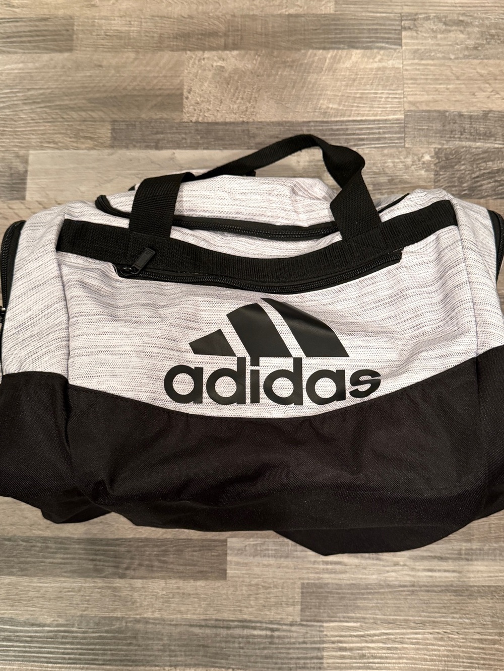 adidas Black and Light Gray Men’s Duffel Bag